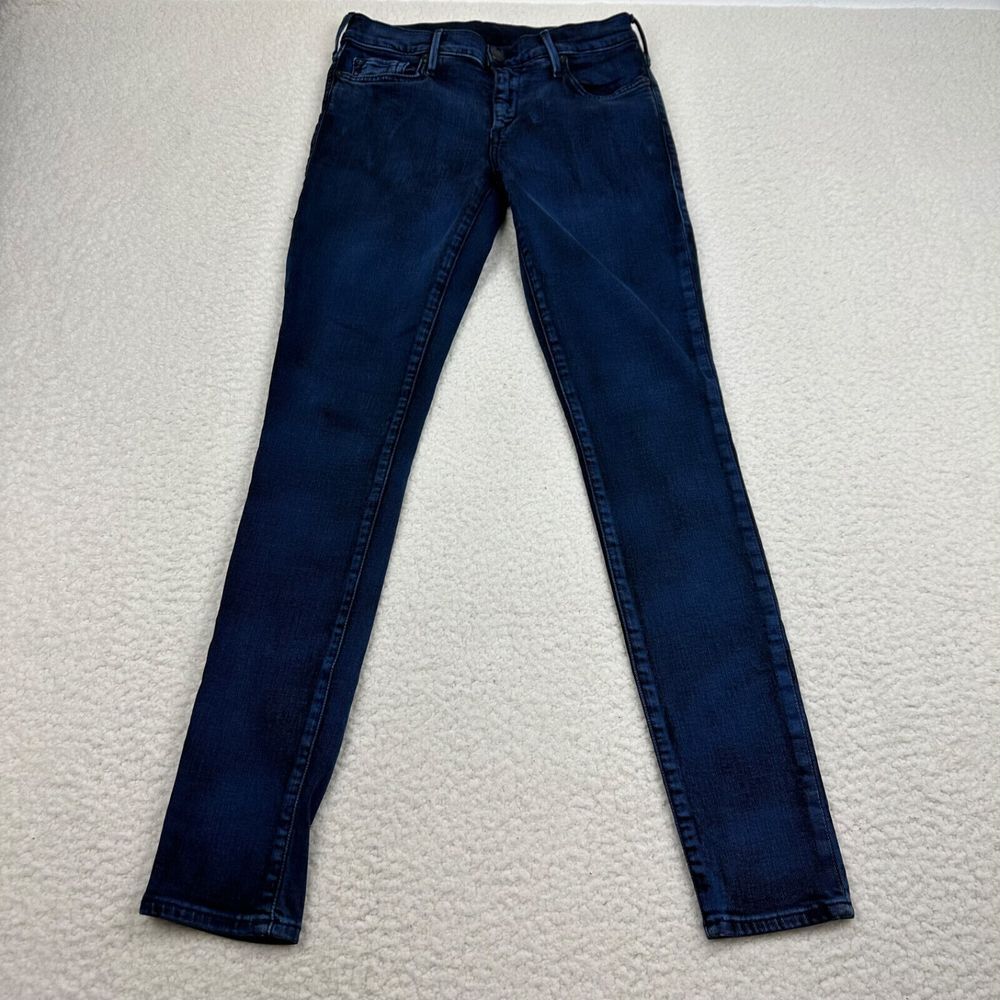 True Religion Jeans Halle‎ Women's 26 (26X30) Mid Rise Super Skinny Indigo Blue